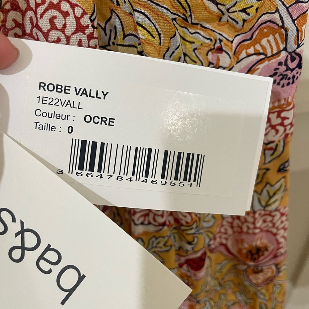 ba&sh NWT Valley Floral Maxi Dress in Yellow and Pink Boho Cottagecore - Picture 10 of 14